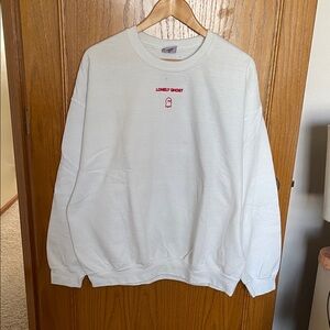 LONELY GHOST Cream Crewneck Sweater